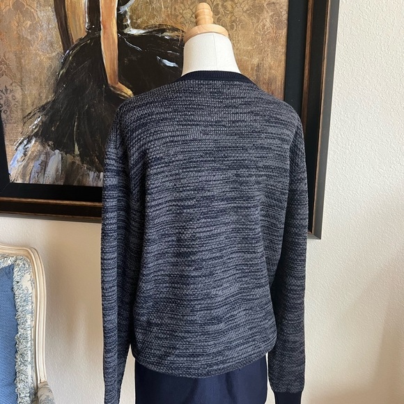 Melinda Gloss Paris Sz XL Blue Wool Sweater - Picture 5 of 8